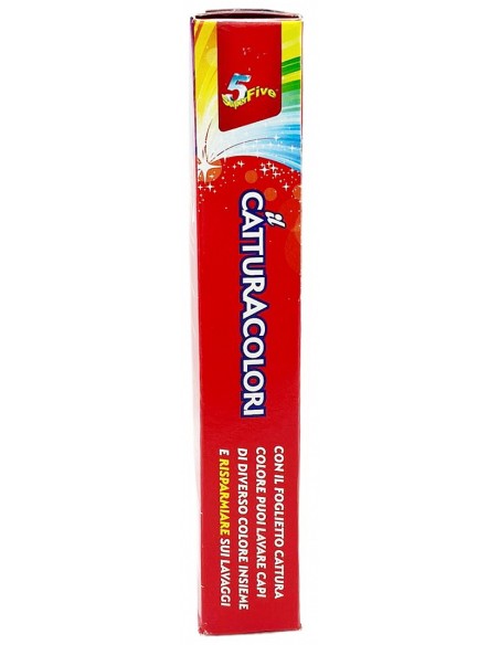 super five 5 - il cattura colori - 10 foglietti acchiappa colore - lavatrice: tuttocasashop.it: prodotti per bucato e tessuti