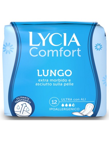 lycia assorbenti ultra maxi comfort - 12 pezzi - lungo con ali: tuttocasashop.it: igiene e cura della persona