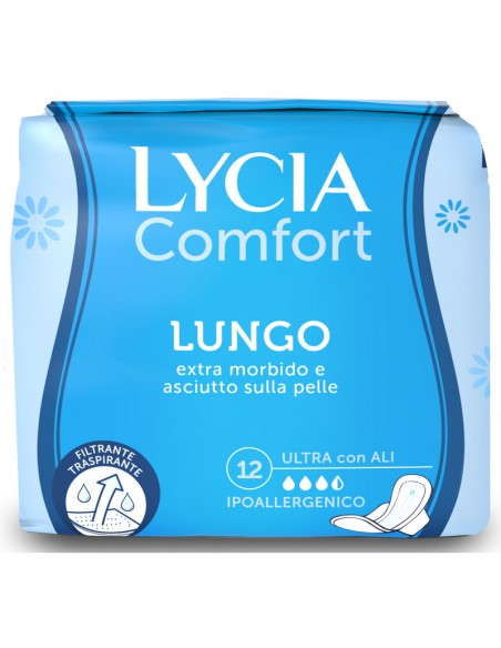 lycia assorbenti ultra maxi comfort - 12 pezzi - lungo con ali: tuttocasashop.it: igiene e cura della persona