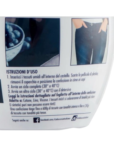 coloreria italiana colorante per tessuti - blue jeans: tuttocasashop.it: prodotti per bucato e tessuti