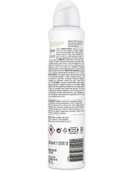 dove deodorante spray formato xl 250ml - nourishing secret - cocco: tuttocasashop.it: igiene e cura della persona