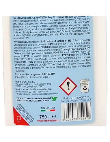 ole' oies ressenza deodorante multiuso igienizzante 750ml - acquamarina: tuttocasashop.it: pulizia e cura della casa