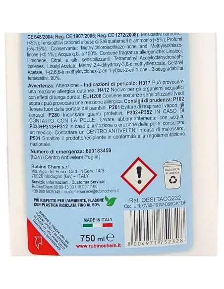 ole' oies ressenza deodorante multiuso igienizzante 750ml - acquamarina: tuttocasashop.it: pulizia e cura della casa
