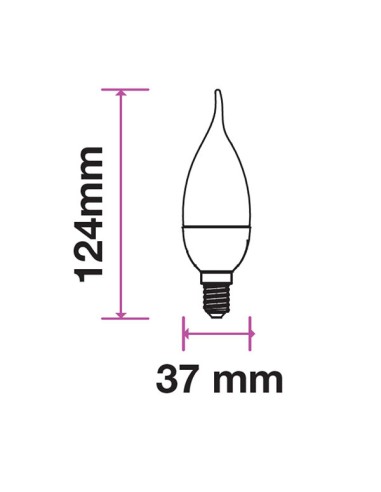 v-tac lampadina a led - fiamma - e14 4w 2700k - luce calda: tuttocasashop.it: altro - bazar