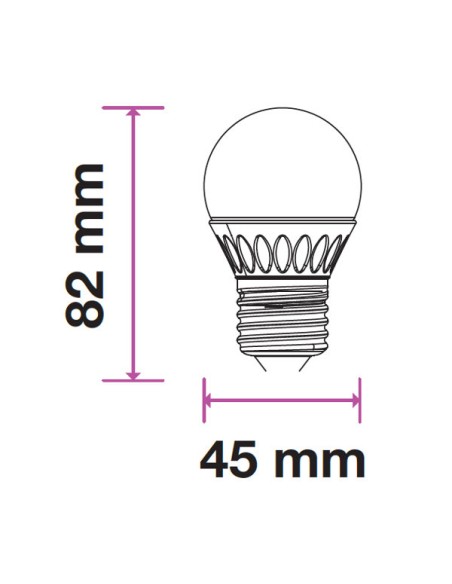 v-tac lampadina a led - sfera - e27 4w 6400k - luce fredda: tuttocasashop.it: altro - bazar
