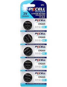 pkcell pile bottone lithio cr2025 3v lithium button cell - 5 pezzi: tuttocasashop.it: altro - bazar