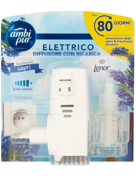 ambipur deodorante ambienti elettrico - 20ml 80 giorni - capri: tuttocasashop.it: pulizia e cura della casa