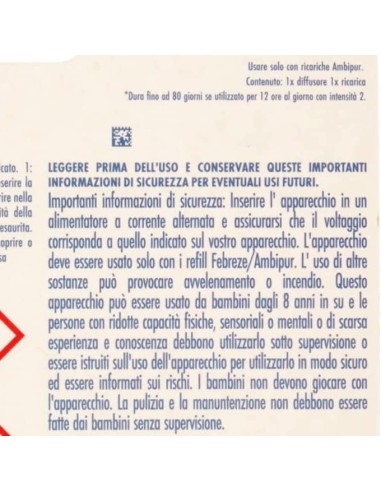 ambipur deodorante ambienti elettrico - 20ml 80 giorni - capri: tuttocasashop.it: pulizia e cura della casa