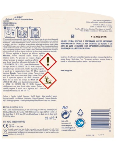 ambipur deodorante ambienti elettrico - 20ml 80 giorni - vaniglia: tuttocasashop.it: pulizia e cura della casa