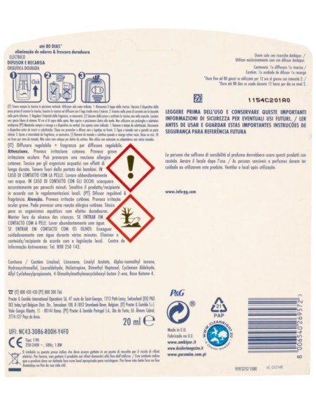 ambipur deodorante ambienti elettrico - 20ml 80 giorni - vaniglia: tuttocasashop.it: pulizia e cura della casa