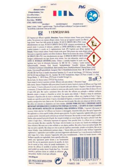 ambipur deodorante ambienti elettrico - 20ml 80 giorni - ricarica - cotone: tuttocasashop.it: pulizia e cura della casa