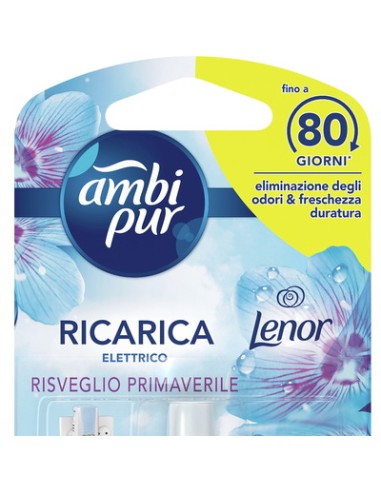 ambipur deodorante ambienti elettrico - 20ml 80 giorni ricarica - primavera: tuttocasashop.it: pulizia e cura della casa