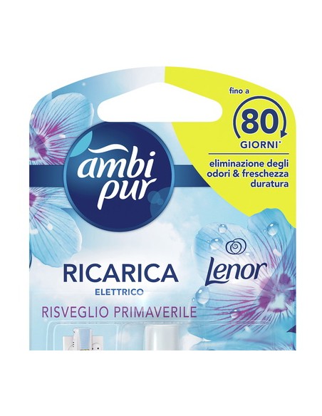 ambipur deodorante ambienti elettrico - 20ml 80 giorni ricarica - primavera: tuttocasashop.it: pulizia e cura della casa