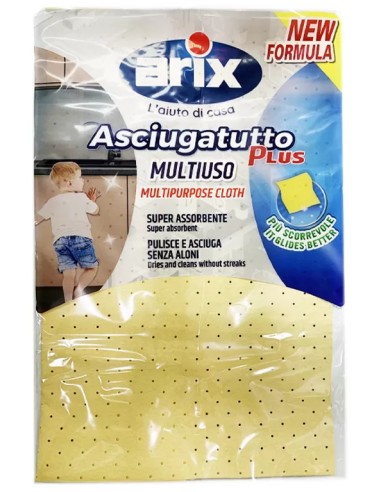 arix asciugatutto panno pelle multiuso - 40x35cm - art.11125: tuttocasashop.it: pulizia e cura della casa