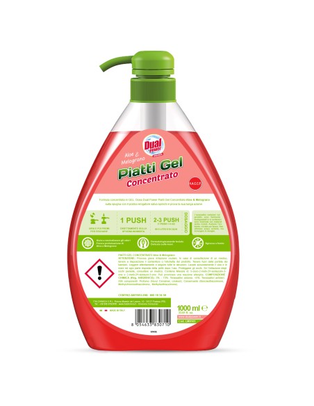 dual power detersivo per piatti e stoviglie con erogatore 1l aloe melograno: tuttocasashop.it: pulizia e cura della casa