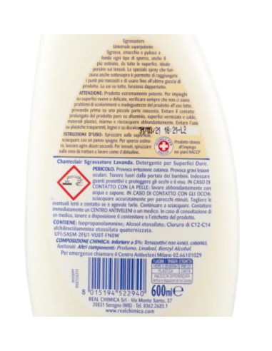 chanteclair sgrassatore universale spray 600ml - lavanda: tuttocasashop.it: pulizia e cura della casa