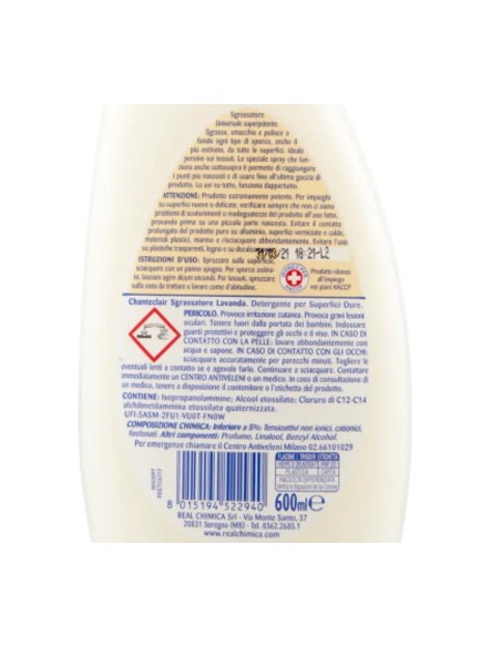 chanteclair sgrassatore universale spray 600ml - lavanda: tuttocasashop.it: pulizia e cura della casa