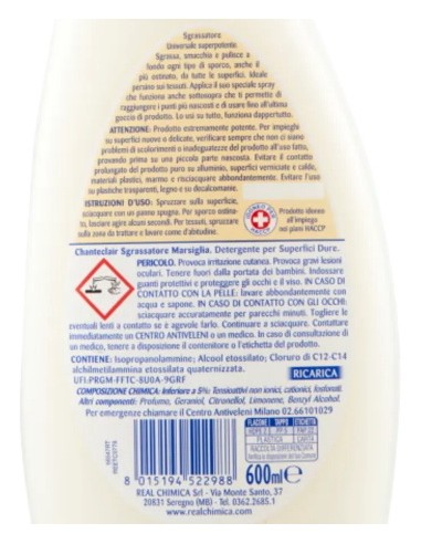 chanteclair sgrassatore universale spray 600ml - ricarica - marsiglia: tuttocasashop.it: pulizia e cura della casa