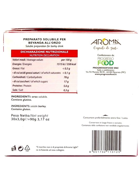aroma light 30 capsule di gusto - orzo - compatibile nespresso: tuttocasashop.it: altro - bazar