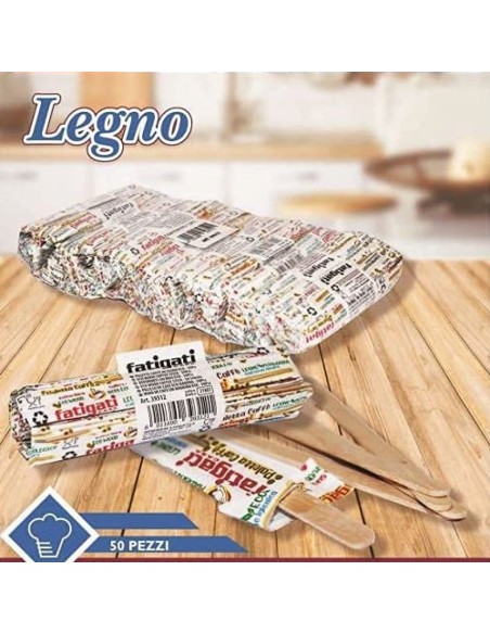 fatigati palette per caffe' in legno - 50 pezzi - imbustate singolarmente: tuttocasashop.it: altro - bazar