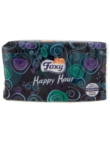 foxy happy hour tovaglioli doppiovelo 33x33cm - 50 pezzi - decori assortiti: tuttocasashop.it: carta & monouso