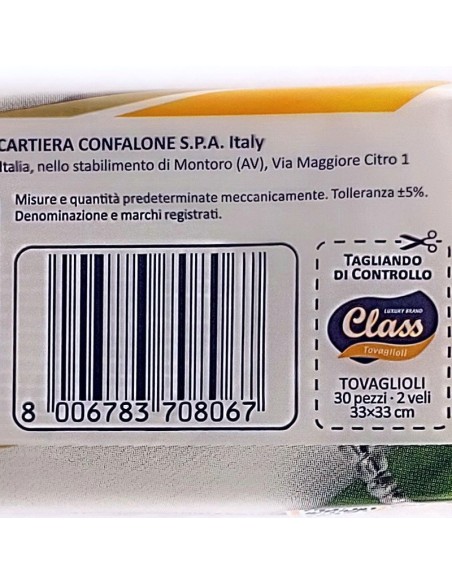 vit class tovaglioli ovattati doppio velo - 33x33cm - 30 pezzi: tuttocasashop.it: carta & monouso