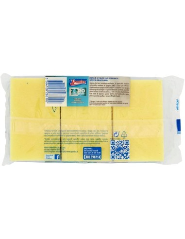 spontex zero - spugne con abrasivo - 3 pezzi - zero sporco - zero graffi: tuttocasashop.it: pulizia e cura della casa
