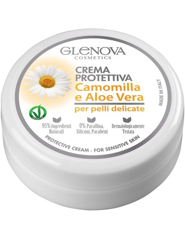 glenova crema protettiva - 120ml - camomilla e aloe vera - pelli delicate: tuttocasashop.it: igiene e cura della persona