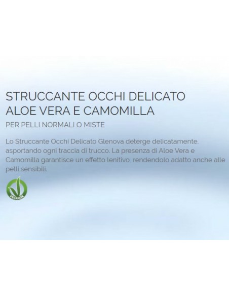 glenova struccante occhi delicato - 200ml - con aloe vera e camomilla: tuttocasashop.it: igiene e cura della persona