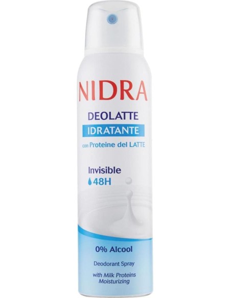 nidra deodorante spray - 150ml - idratante con proteine del latte - 48h: tuttocasashop.it: igiene e cura della persona