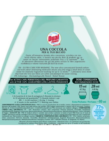 dual power ultra ammorbidente concentrato 24 lavaggi - 600ml - relax: tuttocasashop.it: prodotti per bucato e tessuti
