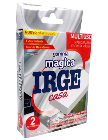 irge gomma magica multiuso - 2 pezzi - extra pulente - grande resistenza: tuttocasashop.it: pulizia e cura della casa