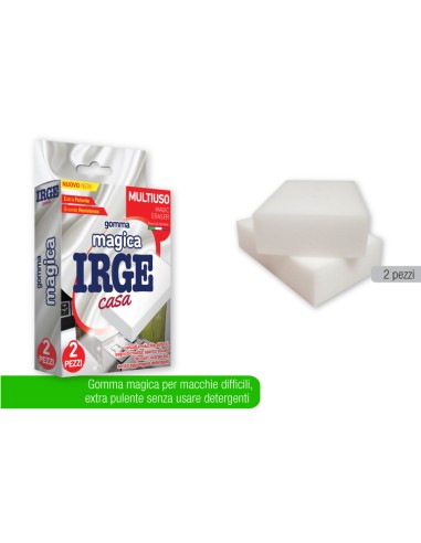 irge gomma magica multiuso - 2 pezzi - extra pulente - grande resistenza: tuttocasashop.it: pulizia e cura della casa