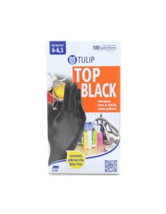 tulip 100 guanti monouso in nitrile neri non talcati - taglia s piccola: tuttocasashop.it: pulizia e cura della casa