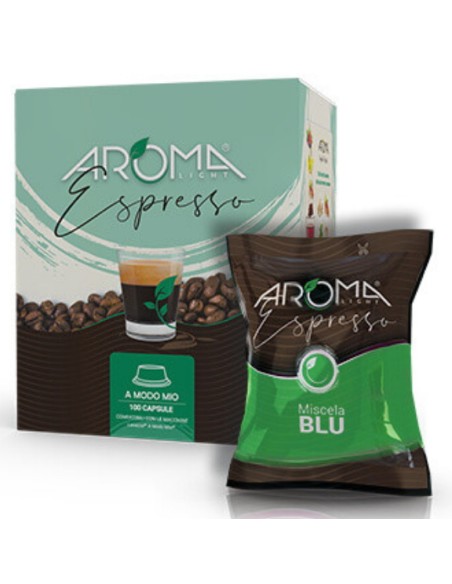 aroma light caffe espresso 100 capsule - miscela blu - a modo mio: tuttocasashop.it: altro - bazar