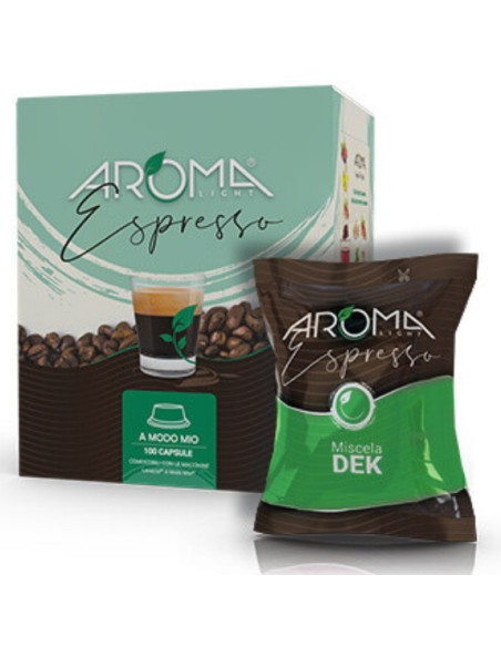 aroma light caffe espresso 100 capsule - dek decaffeinato - a modo mio: tuttocasashop.it: altro - bazar