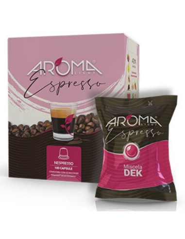 aroma light caffe espresso 100 capsule - dek decaffeinato - nespresso: tuttocasashop.it: altro - bazar