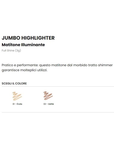 astra jumbo highlighter - matitone illuminante - 02 - defile': tuttocasashop.it: igiene e cura della persona