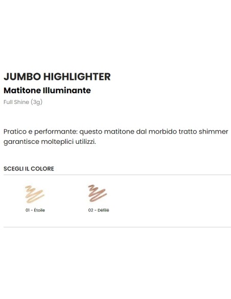 astra jumbo highlighter - matitone illuminante - 02 - defile': tuttocasashop.it: igiene e cura della persona