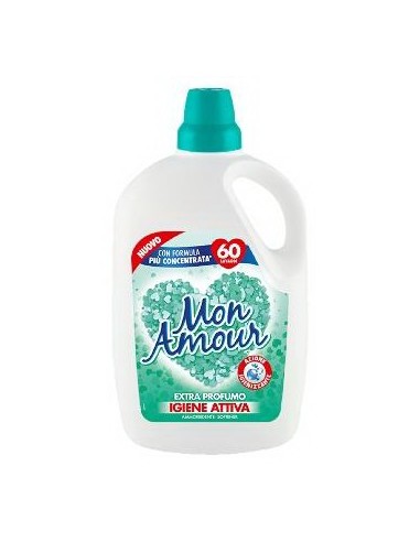 mon amour ammorbidente 60 lavaggi 3000ml - igienizzante: tuttocasashop.it: prodotti per bucato e tessuti