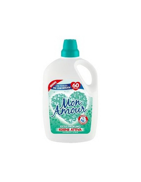 mon amour ammorbidente 60 lavaggi 3000ml - igienizzante: tuttocasashop.it: prodotti per bucato e tessuti