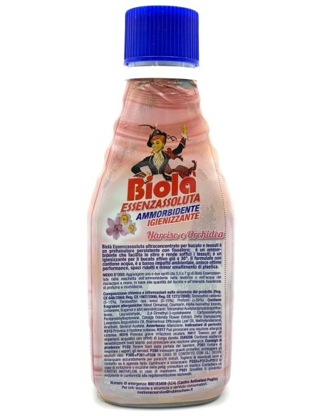 biola' essenzassoluta ammorbidente igienizzante - 300ml - narciso&orchidea: tuttocasashop.it: prodotti per bucato e tessuti