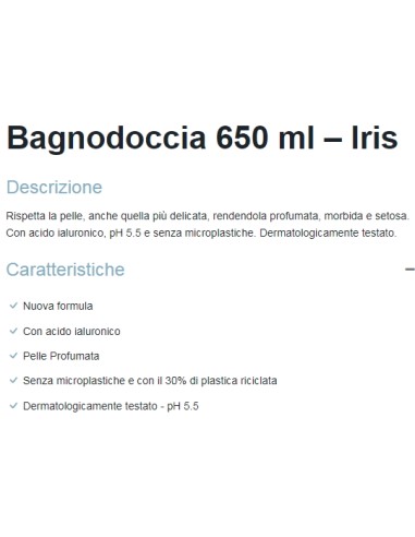 dermomed bagnodoccia 650ml - ph 5.5 con acido ialuronico - iris: tuttocasashop.it: igiene e cura della persona