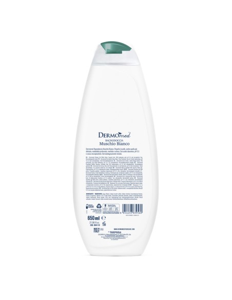 dermomed bagnodoccia 650ml - ph 5.5 con acido ialuronico - muschio bianco: tuttocasashop.it: igiene e cura della persona