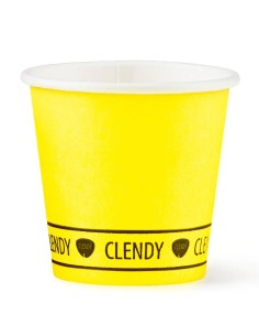 clendy bicchieri caffe' monouso in carta da 75ml - 50 pezzi - giallo: tuttocasashop.it: carta & monouso