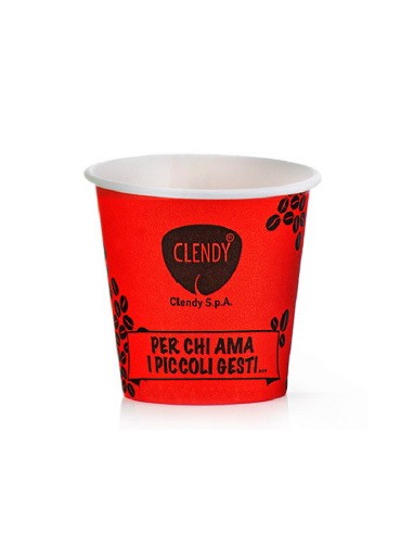 clendy bicchieri caffe' monouso in carta da 75ml - 50 pezzi - rosso: tuttocasashop.it: carta & monouso