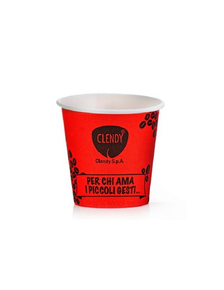clendy bicchieri caffe' monouso in carta da 75ml - 50 pezzi - rosso: tuttocasashop.it: carta & monouso