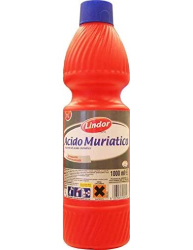 lindor acido muriatico - 1 litro - disincrostante per wc e superfici: tuttocasashop.it: pulizia e cura della casa