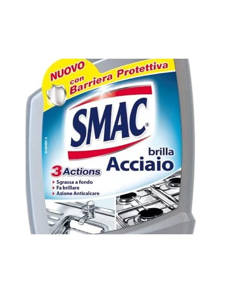 smac brillacciaio 520ml spray - detergente per superfici in acciaio: tuttocasashop.it: pulizia e cura della casa