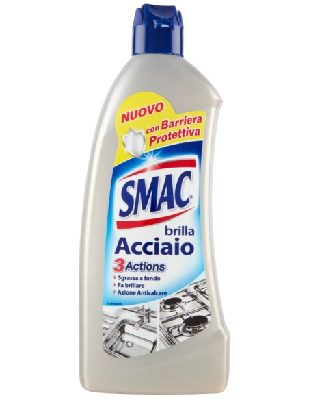 smac brillacciaio 520ml crema - detergente per superfici in acciaio: tuttocasashop.it: pulizia e cura della casa